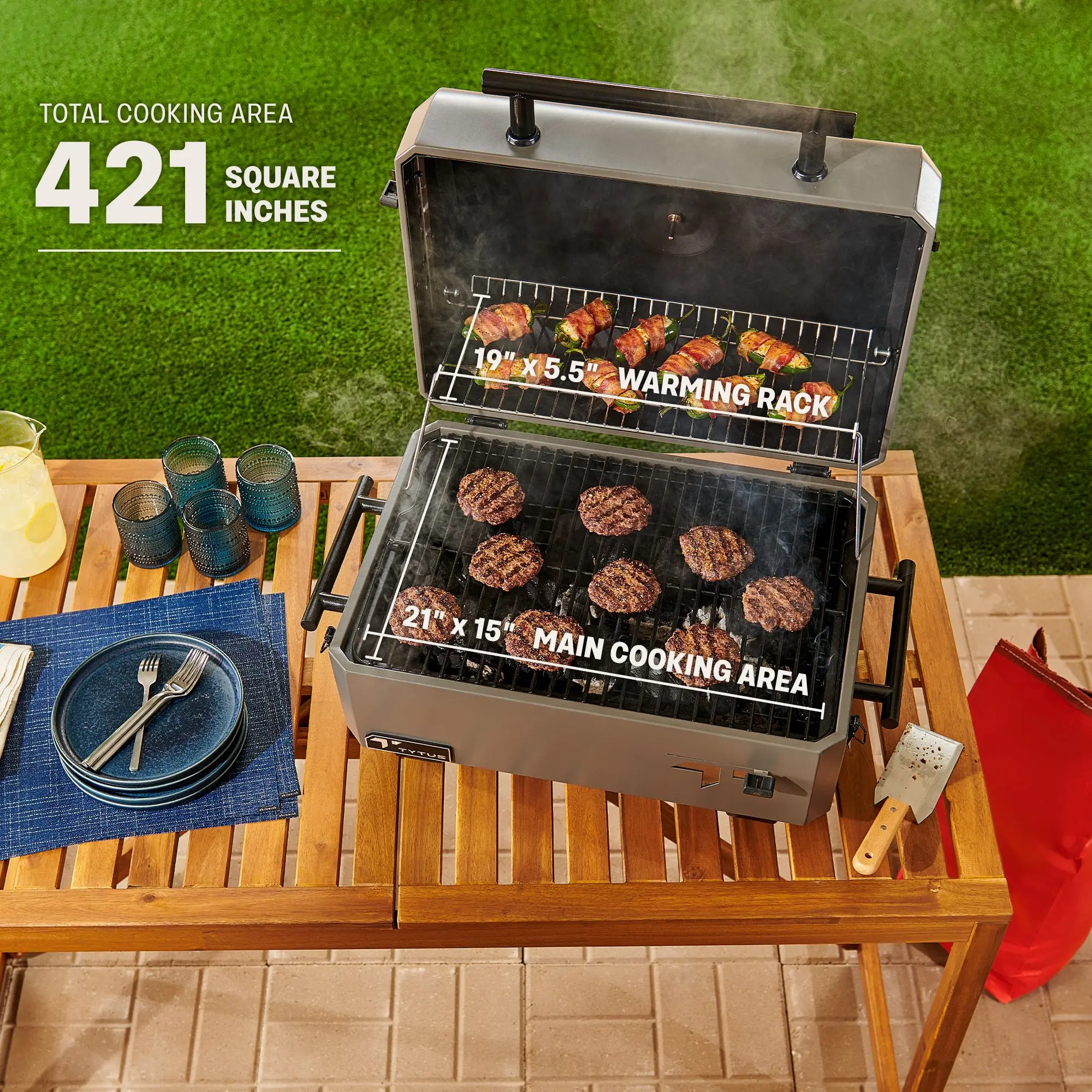 TDT-GHS-CHAR Tytus Emberwood Charcoal Grill-5
