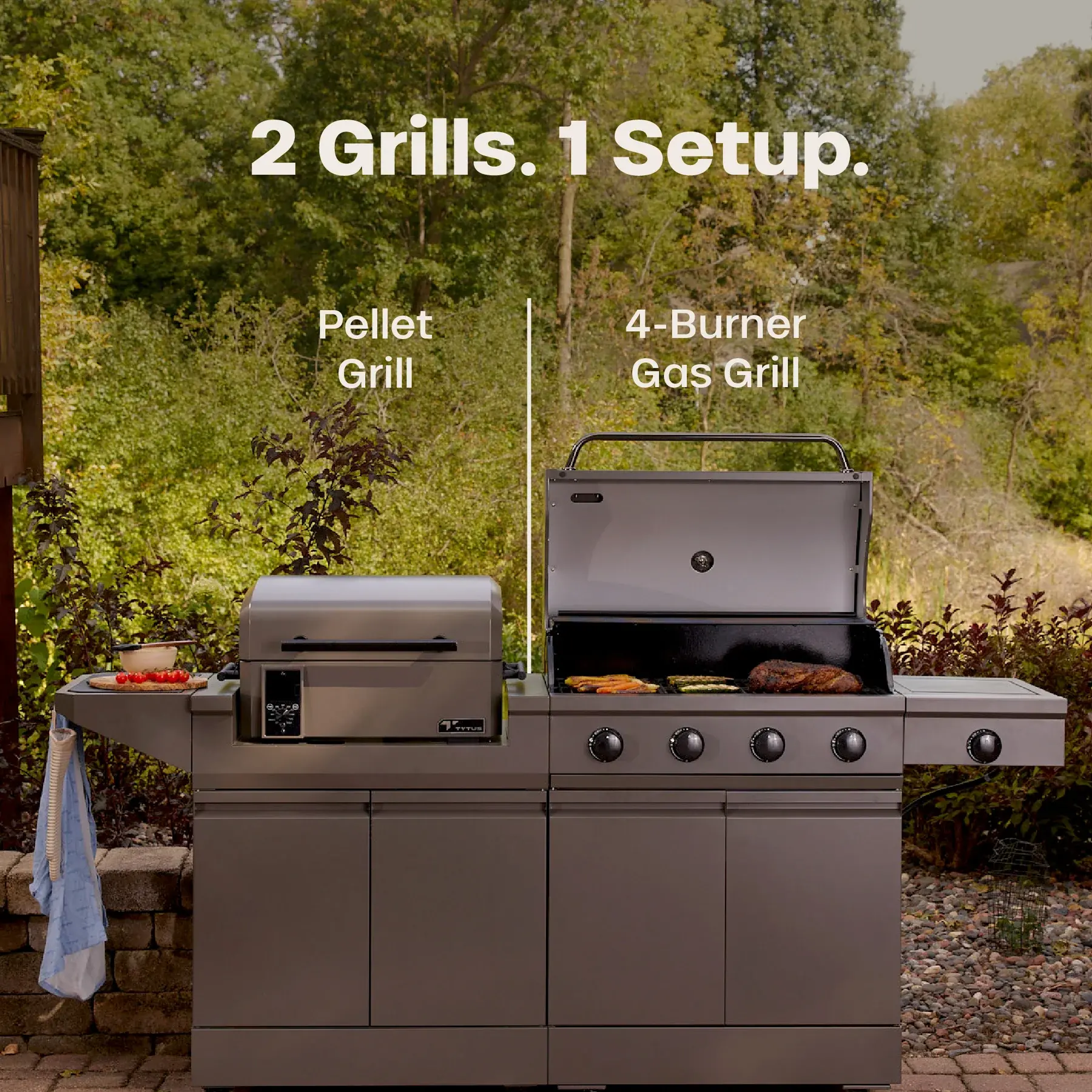 TDT-DUO-SMOK Tytus Modular Duo Grill with Pellet Smoker-2