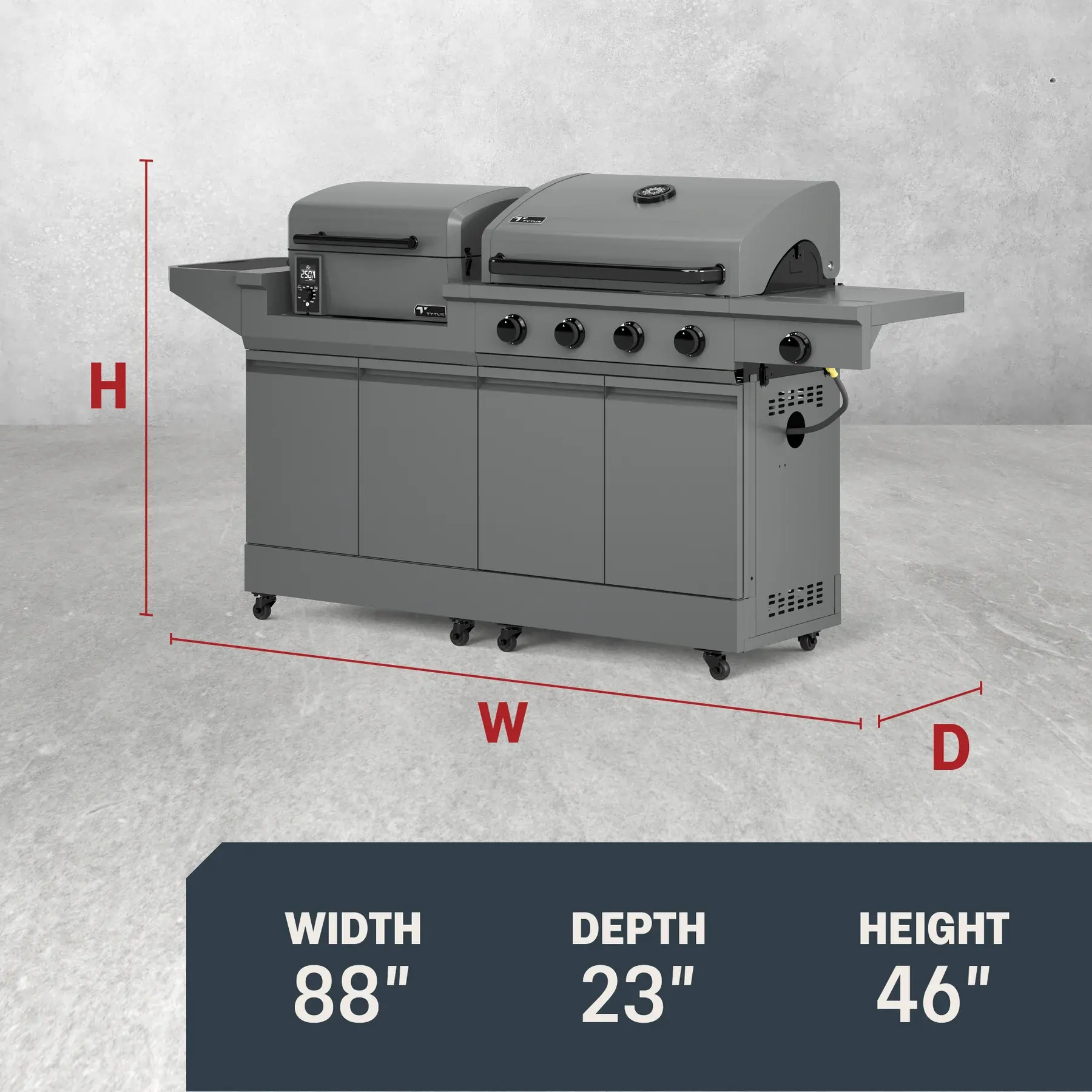 TDT-DUO-SMOK Tytus Modular Duo Grill with Pellet Smoker-3