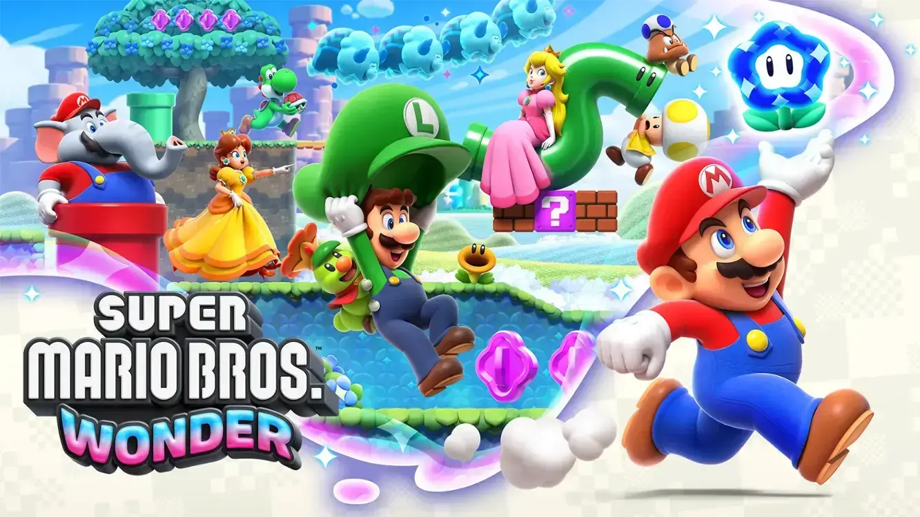 NINT121618SWI Nintendo Switch OLED Model Super Mario Bros. Wonder Bundle-6