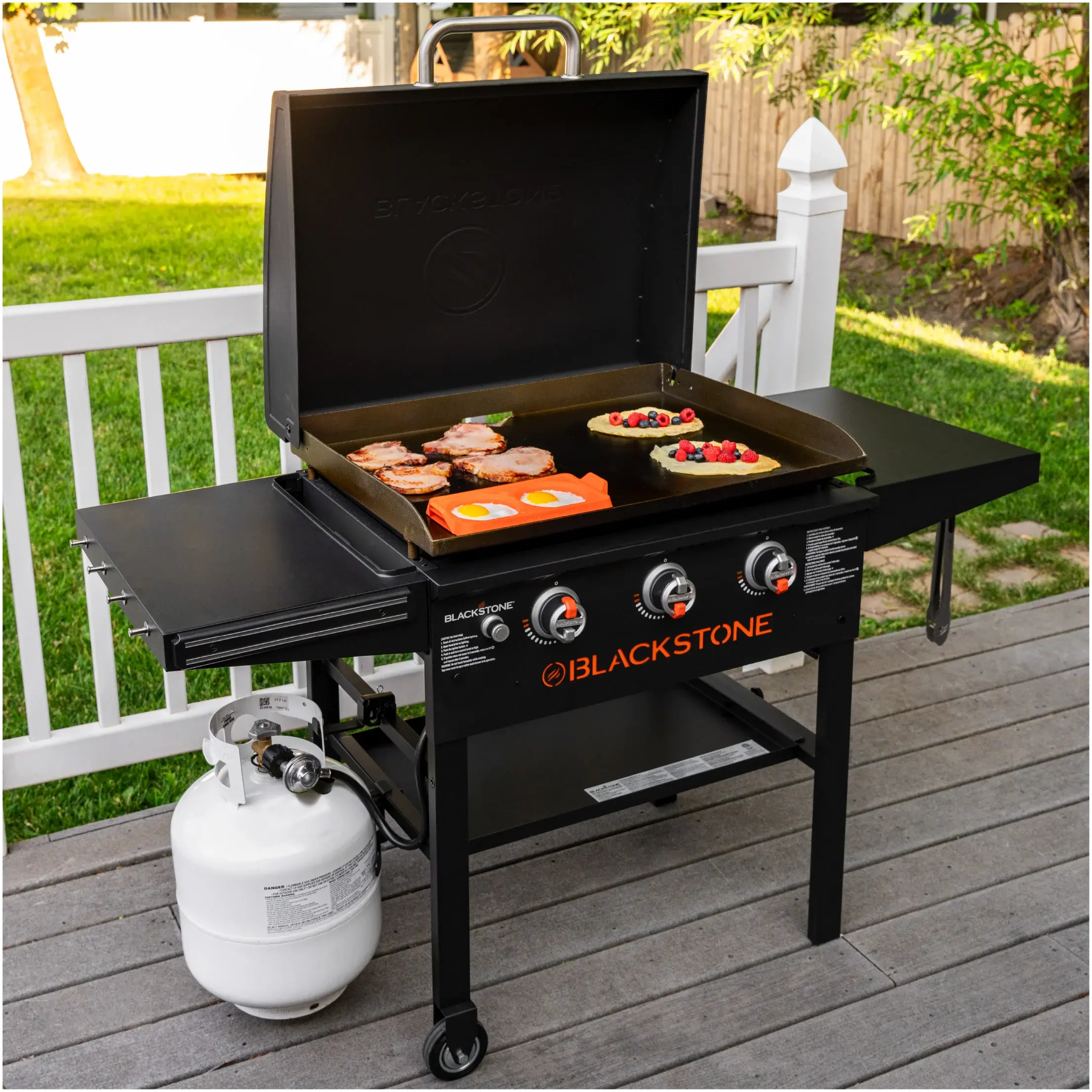 2403 Blackstone 28  XL 3 Burner Omnivore Griddle with Hood-9