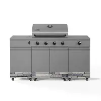 TDT-021-0102 Tytus Fresno 5-Burner Liquid Propane Grill - Gunmetal and Shadow Stone