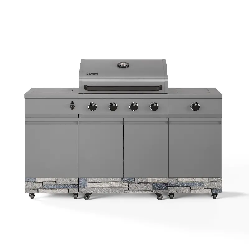 Tytus Fresno 5-Burner Liquid Propane Grill - Gunmetal and Shadow Stone
