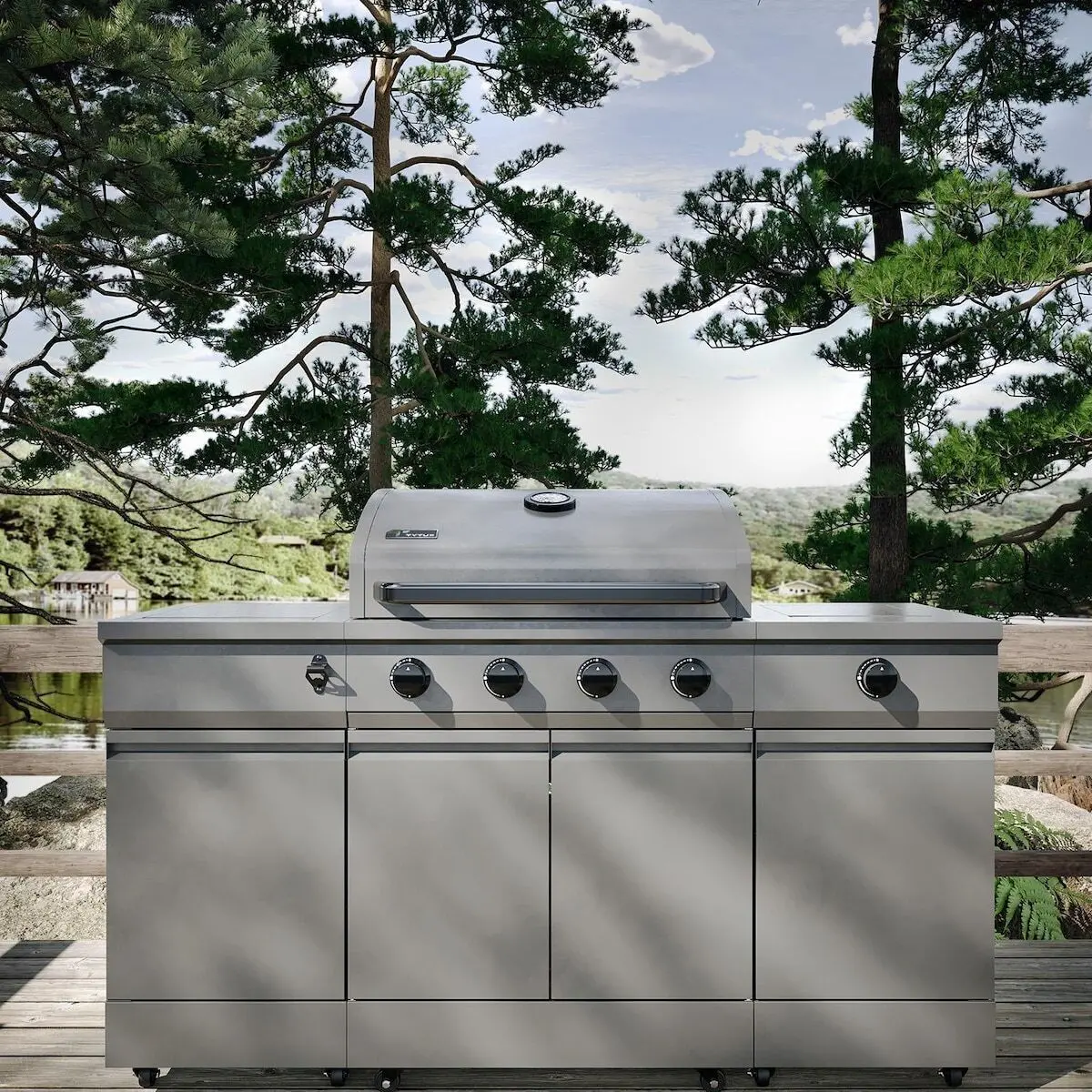 TDT-021-0102 Tytus Fresno 5 Burner Liquid Propane/Natural Gas Convertible Grill-2