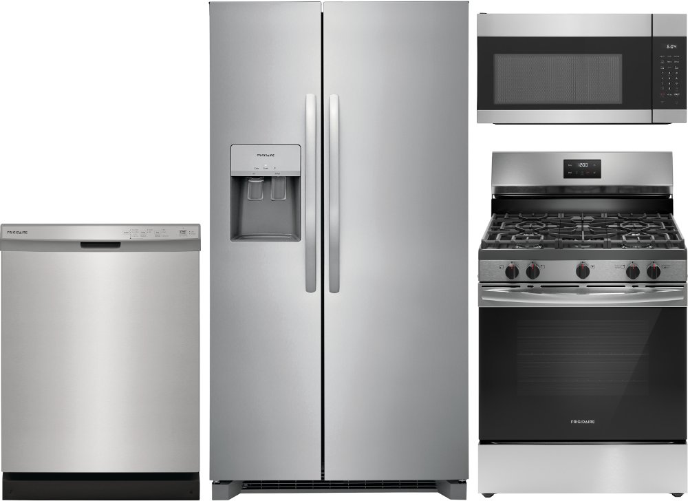 Frigidaire 4 Piece Gas Kitchen Appliance Package - Stainless Steel