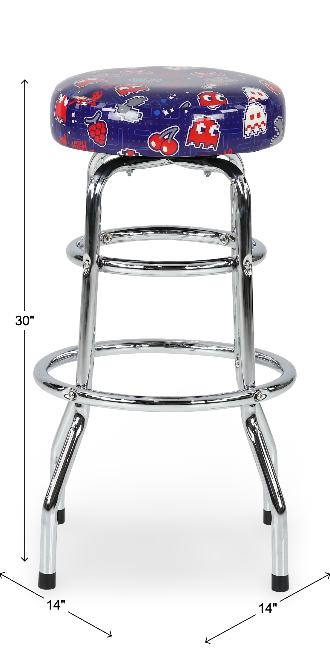 Pac-Man Blue 30  Swivel Stool-3