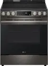 LSEL6333ZE LG 6.3 Cu Ft Electric Single Oven Range - Black Stainless Steel