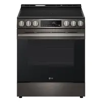 LSEL6333ZE LG 6.3 Cu Ft Electric Single Oven Range - Black Stainless Steel