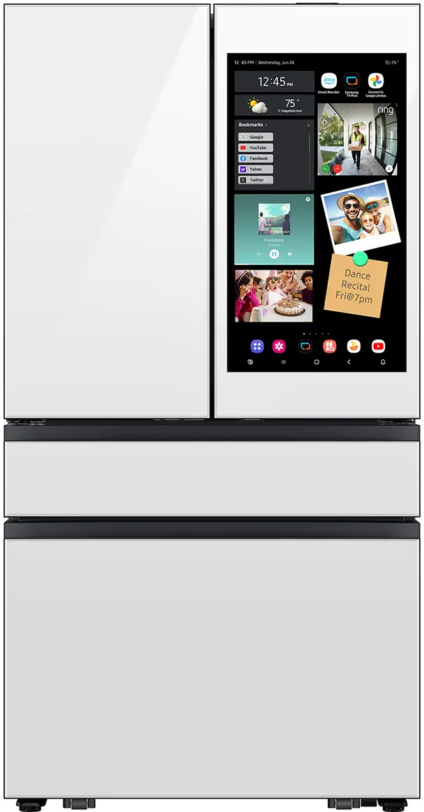 Samsung Bespoke 29 Cu Ft French Door Refrigerator - White Glass-1