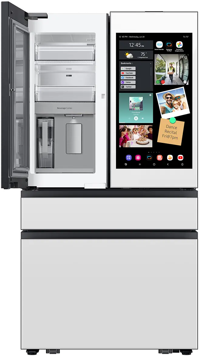 Samsung Bespoke 29 Cu Ft French Door Refrigerator - White Glass-10
