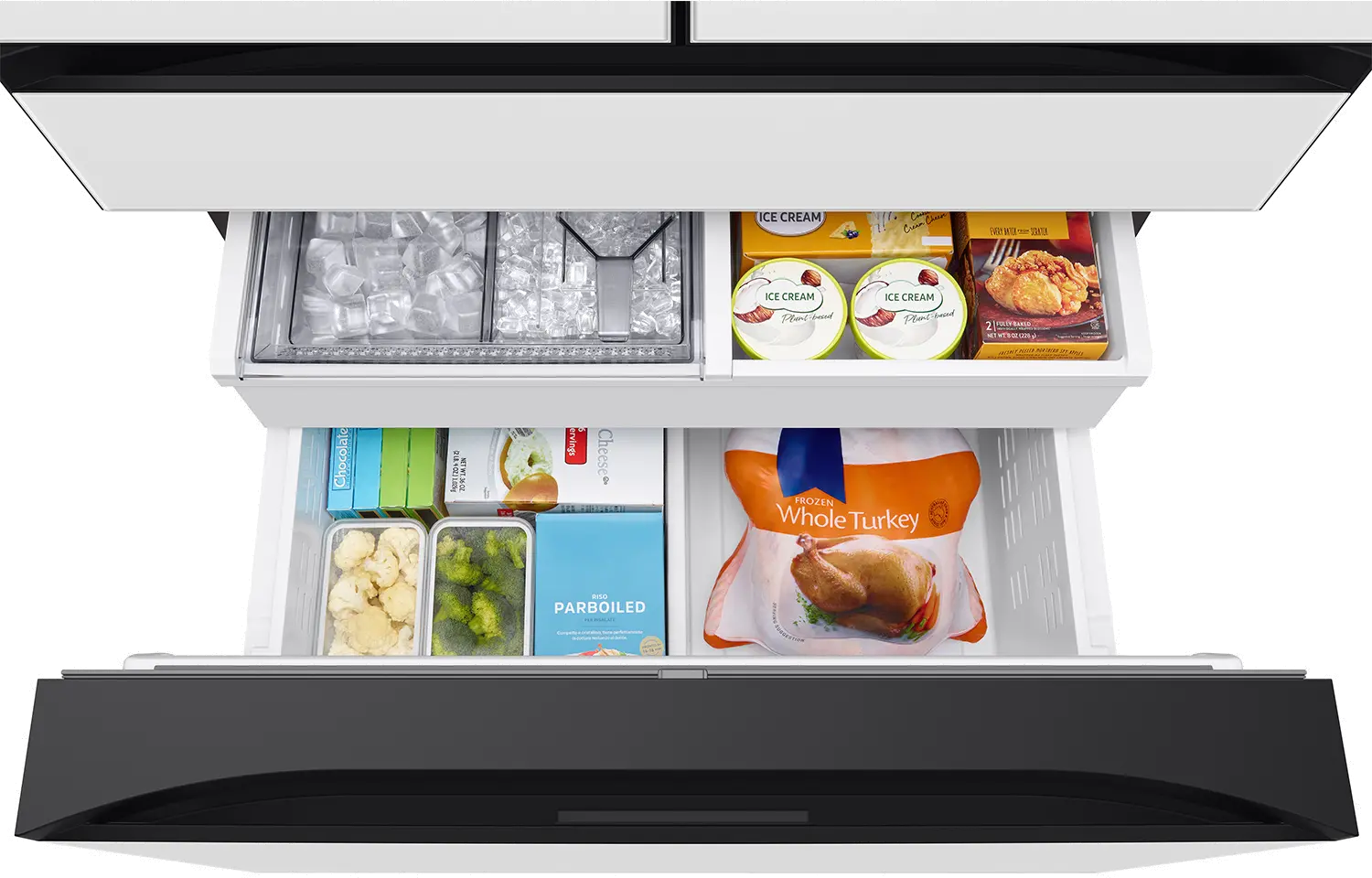 Samsung Bespoke 29 Cu Ft French Door Refrigerator - White Glass-13