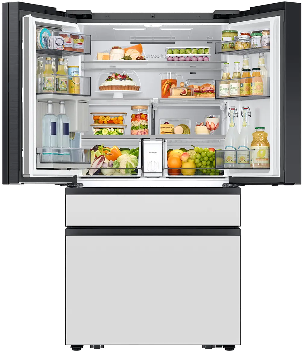 Samsung Bespoke 29 Cu Ft French Door Refrigerator - White Glass-14