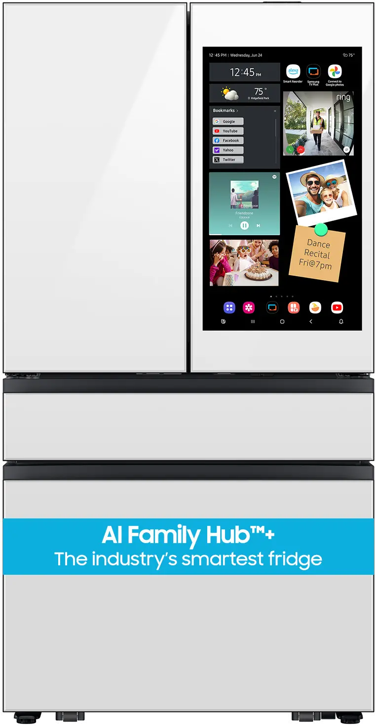 Samsung Bespoke 29 Cu Ft French Door Refrigerator - White Glass-15