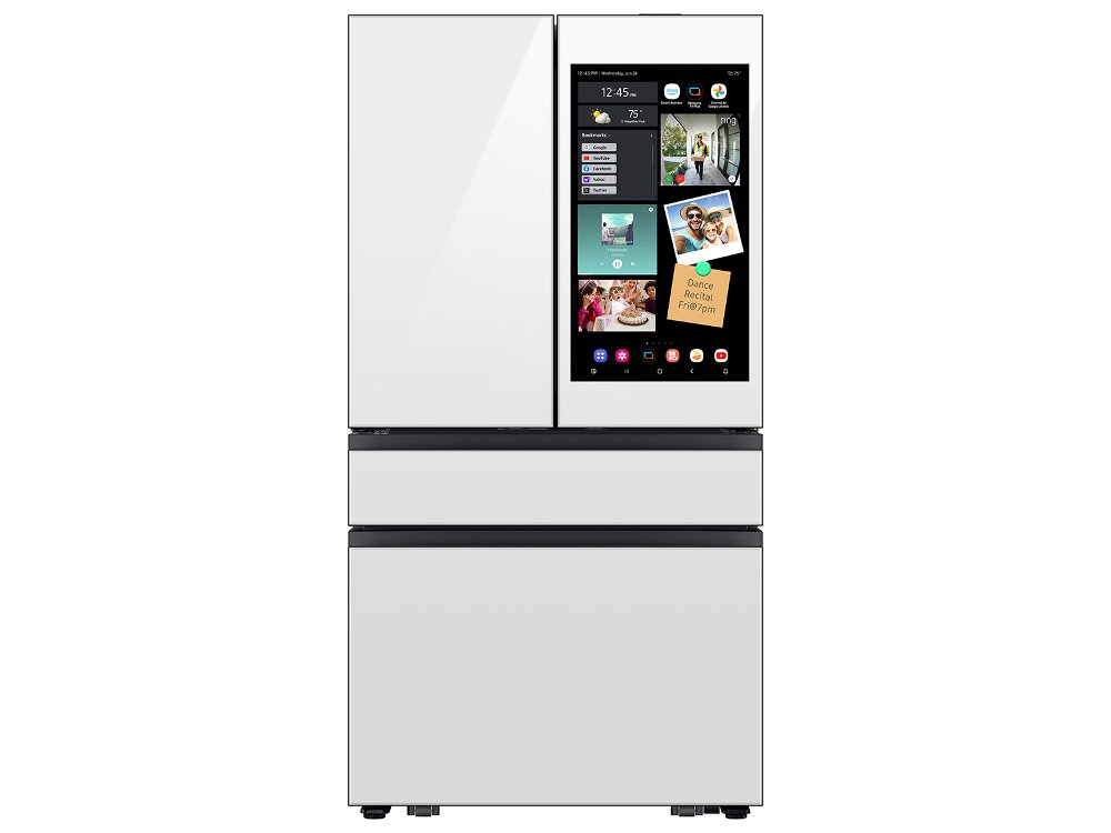 Samsung Bespoke 29 Cu Ft French Door Refrigerator - White Glass