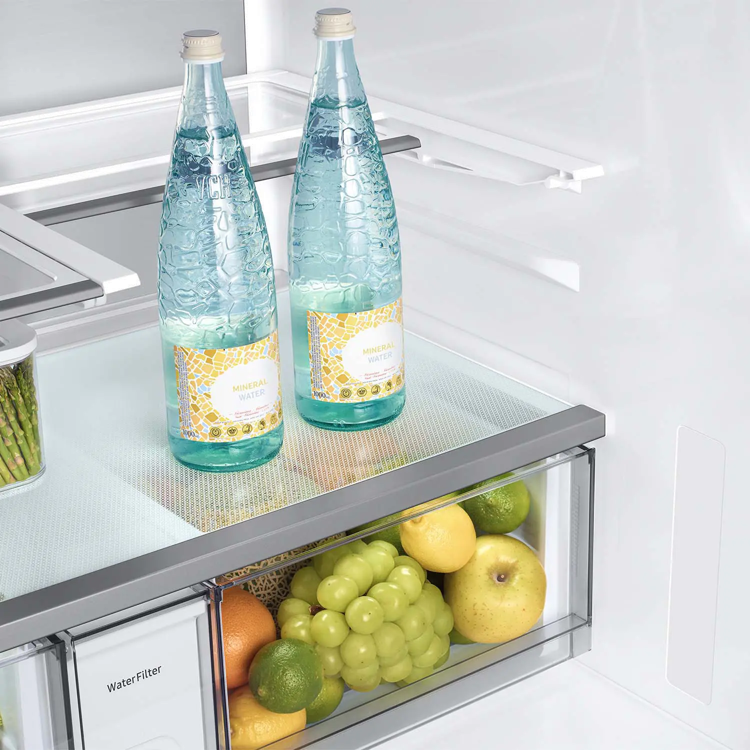 Samsung Bespoke 29 Cu Ft French Door Refrigerator - Charcoal Glass and Matte Black-10