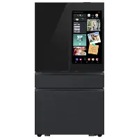 Samsung Bespoke AI 29 Cu Ft French Door Refrigerator – Charcoal Glass and Matte Black with AI Family Hub™+