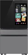 Samsung Bespoke AI 23 Cu Ft French Door Refrigerator – Counter‑Depth Charcoal Glass and Stainless Steel with AI Family Hub™+