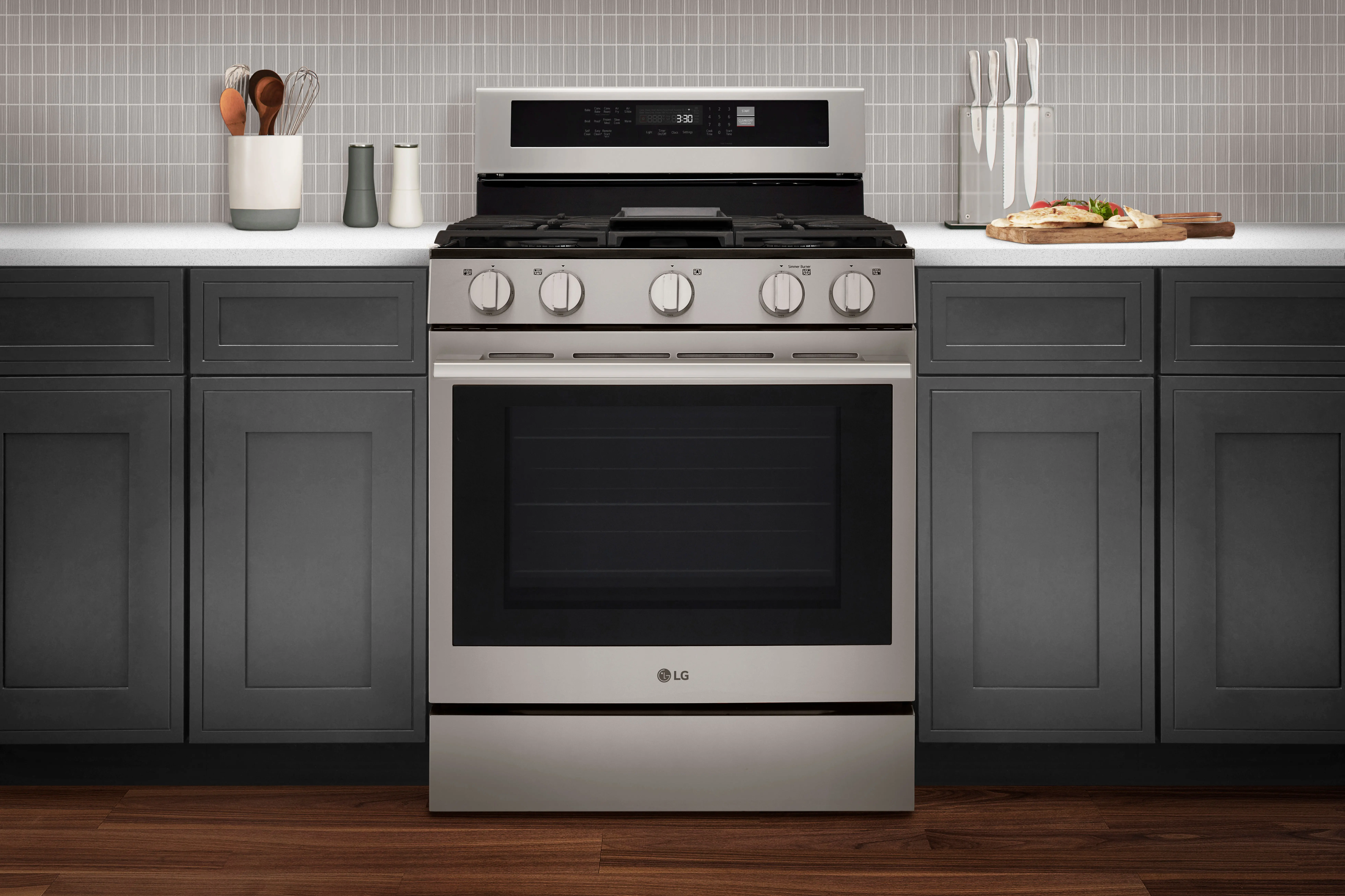 LRGN6325X LG 6.3 Cu Ft Gas Single Oven Range - Stainless Steel-2
