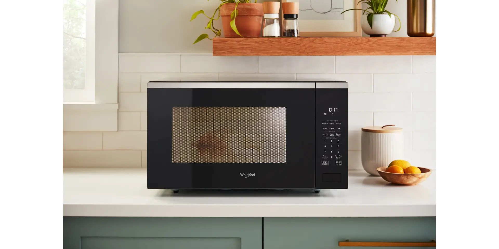 WMCS7022SZ Whirlpool 1.6 Cu Ft Countertop Microwave - Stainless Steel-2