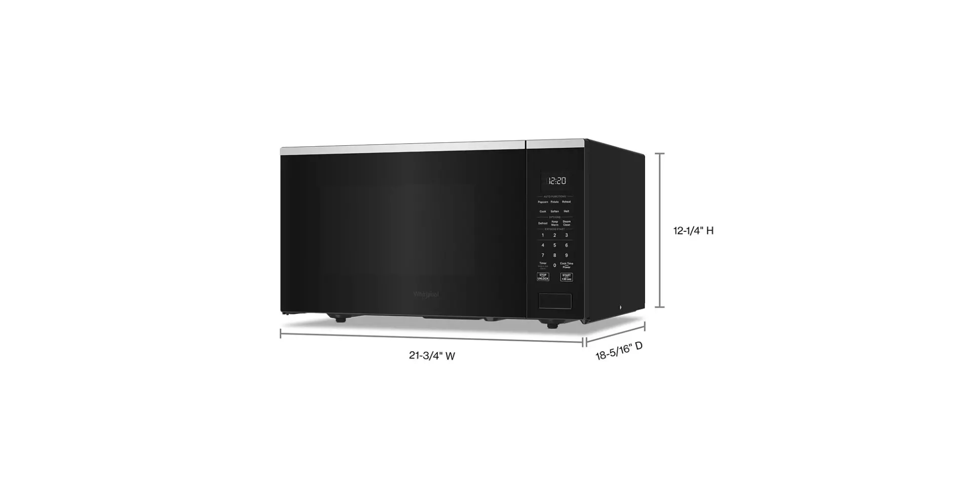 WMCS7022SZ Whirlpool 1.6 Cu Ft Countertop Microwave - Stainless Steel-3