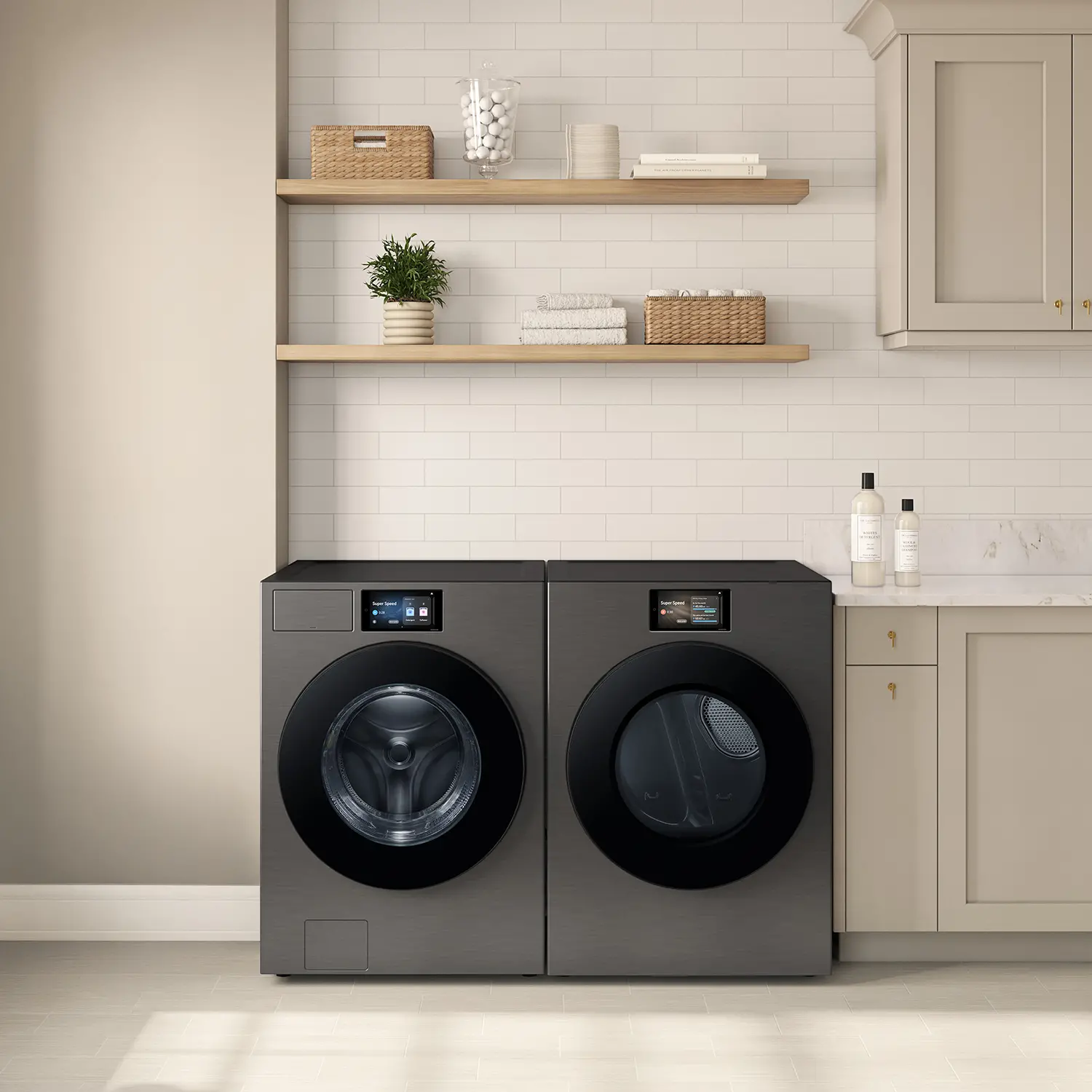 DV90F53AGS Samsung Bespoke AI 7.6 Cu Ft Gas Dryer - Dark Steel-2