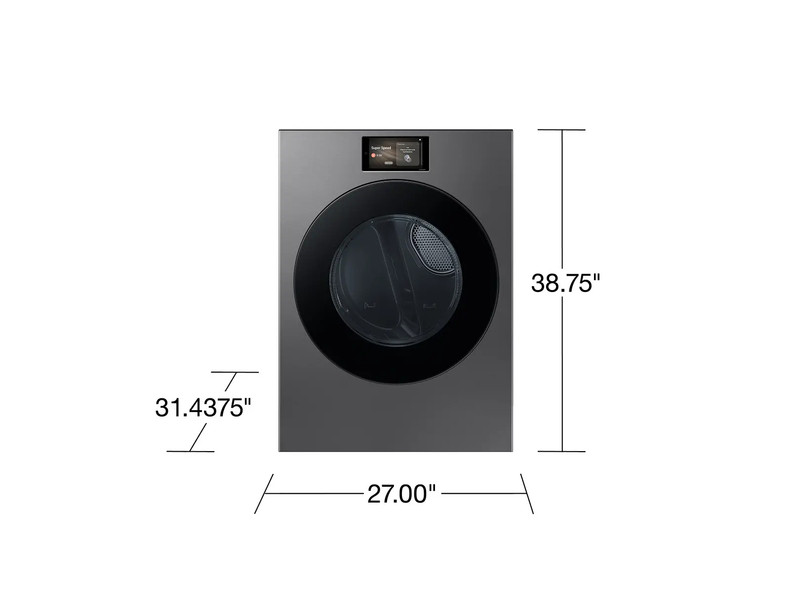 DV90F53AGS Samsung Bespoke AI 7.6 Cu Ft Gas Dryer - Dark Steel-4