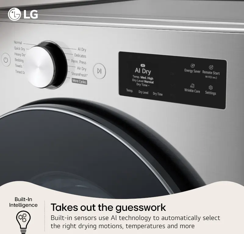 DLGX5801V LG 7.4 Cu Ft Ultra Large Capacity Smart Gas Dryer - Graphite Steel-6