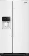 WRSC5536RW Whirlpool 20.85 Cu Ft Side-by-Side Refrigerator - White