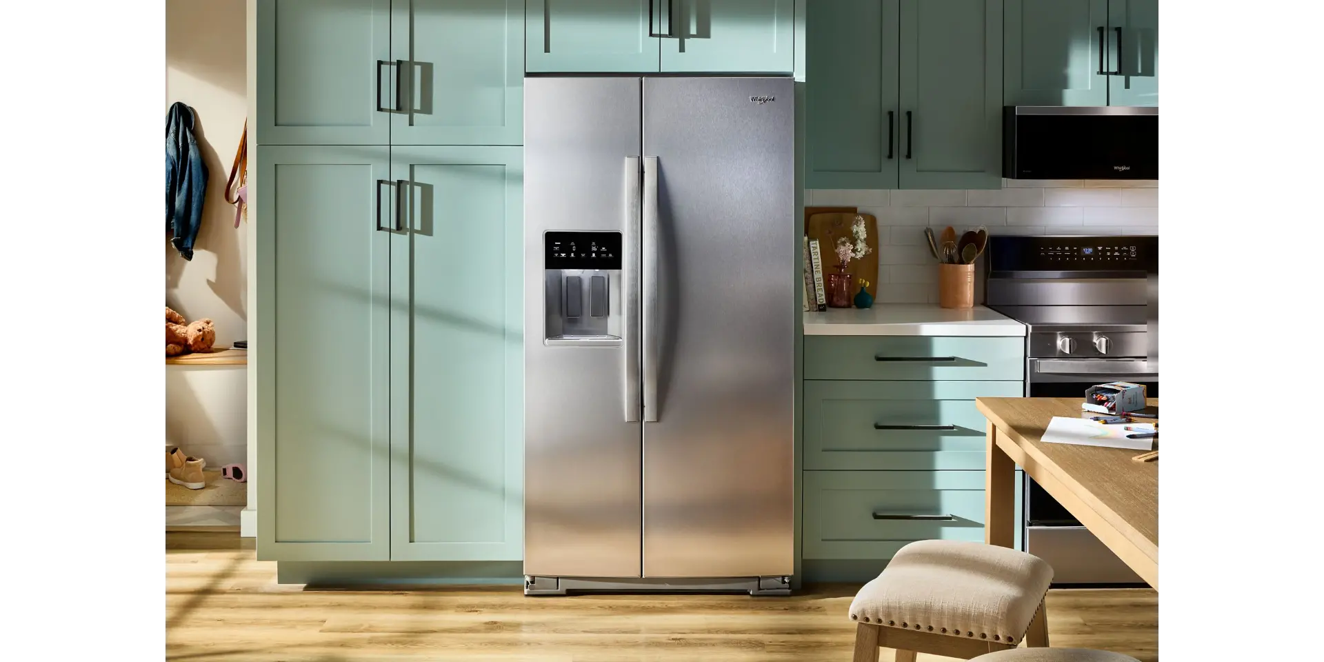 WRSC5536RB Whirlpool 20.85 Cu Ft Side By Side Refrigerator - Counter Depth Black-2