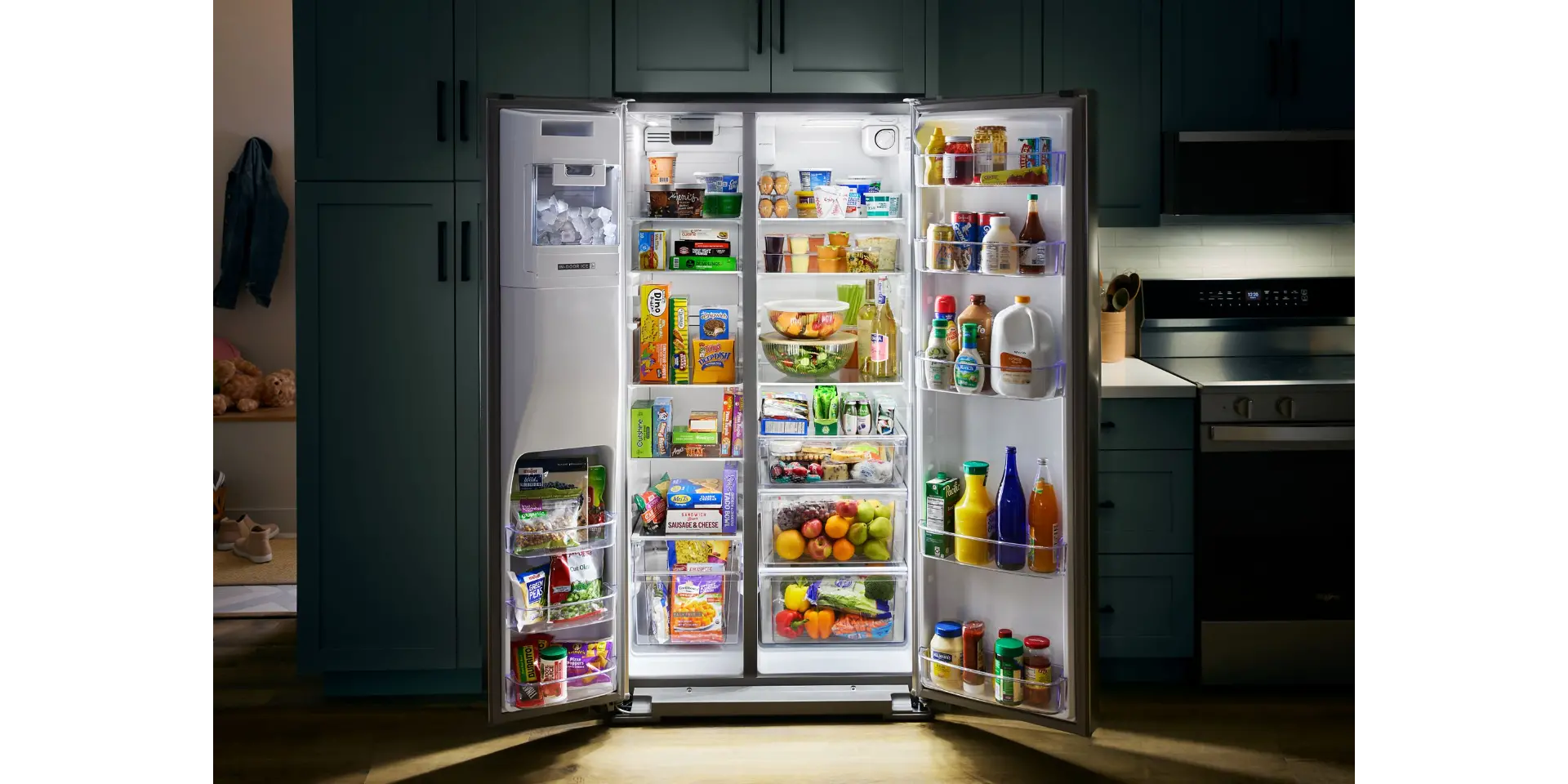 WRSC5536RB Whirlpool 20.85 Cu Ft Side By Side Refrigerator - Counter Depth Black-6