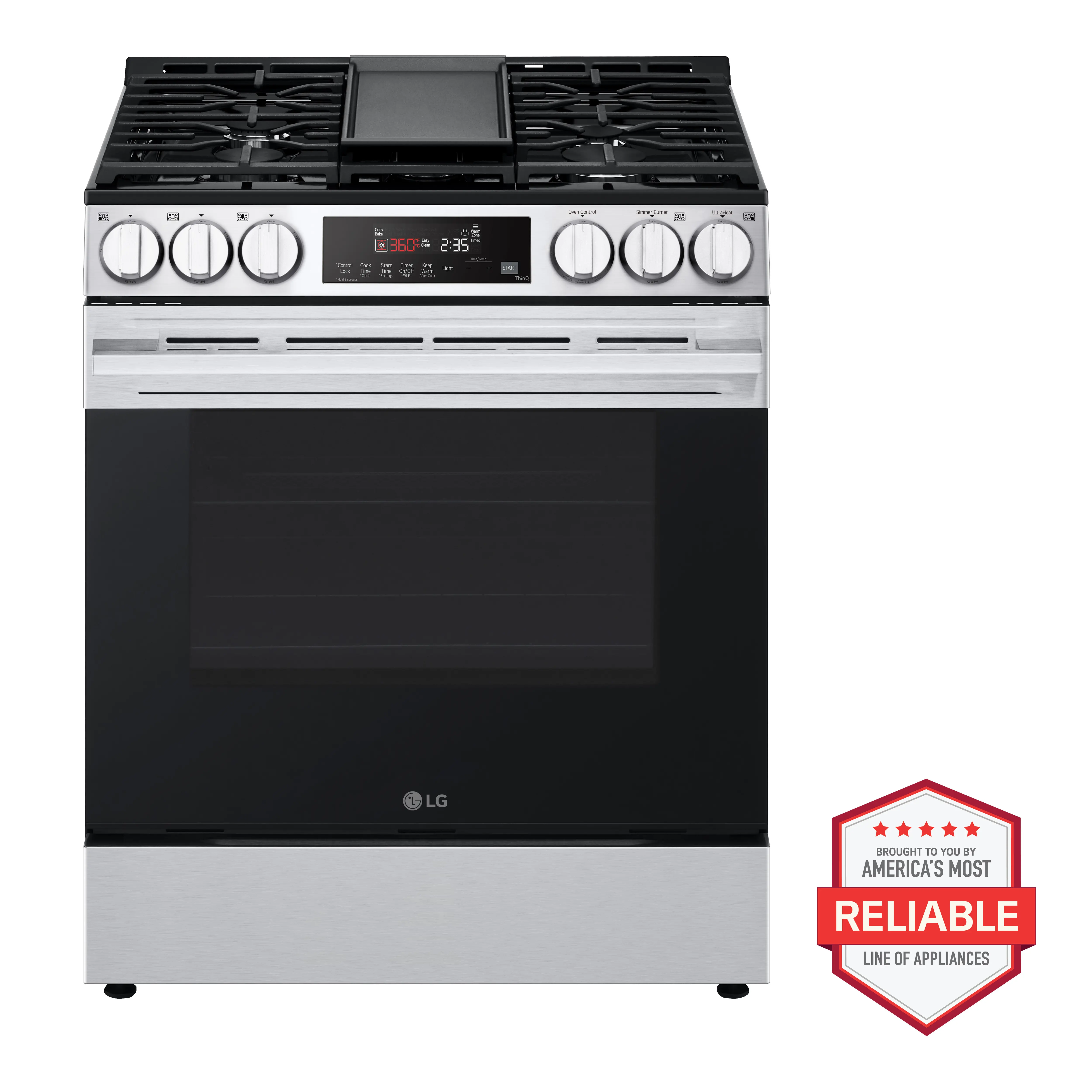 LSGL5833X LG 5.8 Cu Ft Single Oven Gas Range - Stainless Steel-4