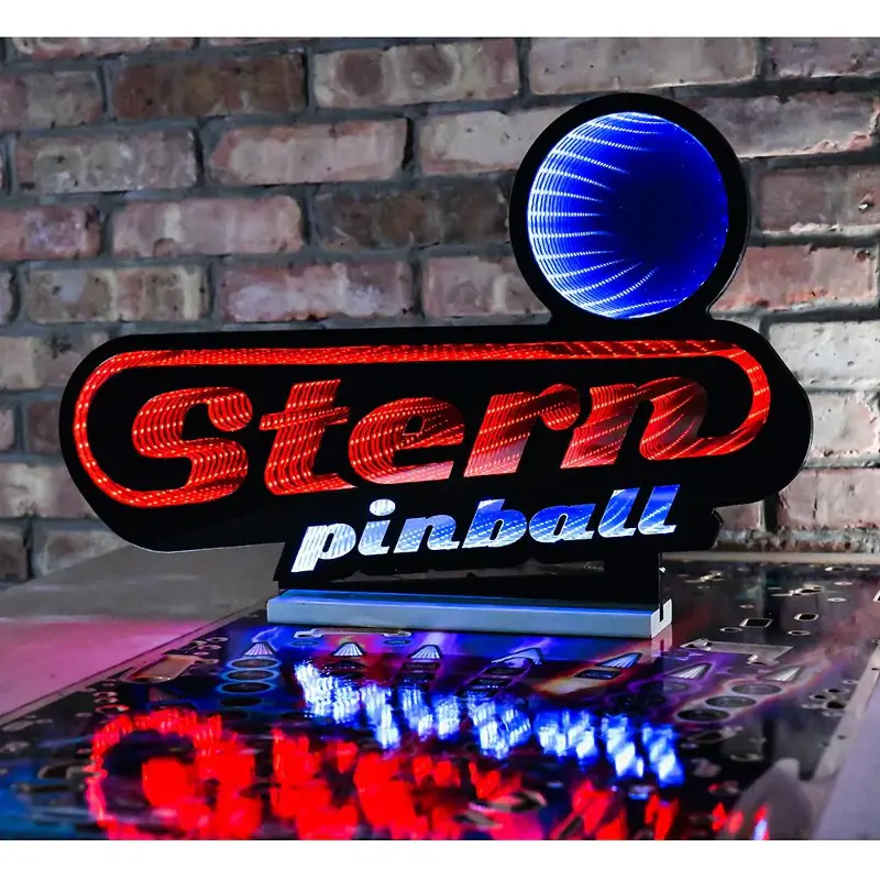 Stern Infinity Mirror Sign Pinball Topper