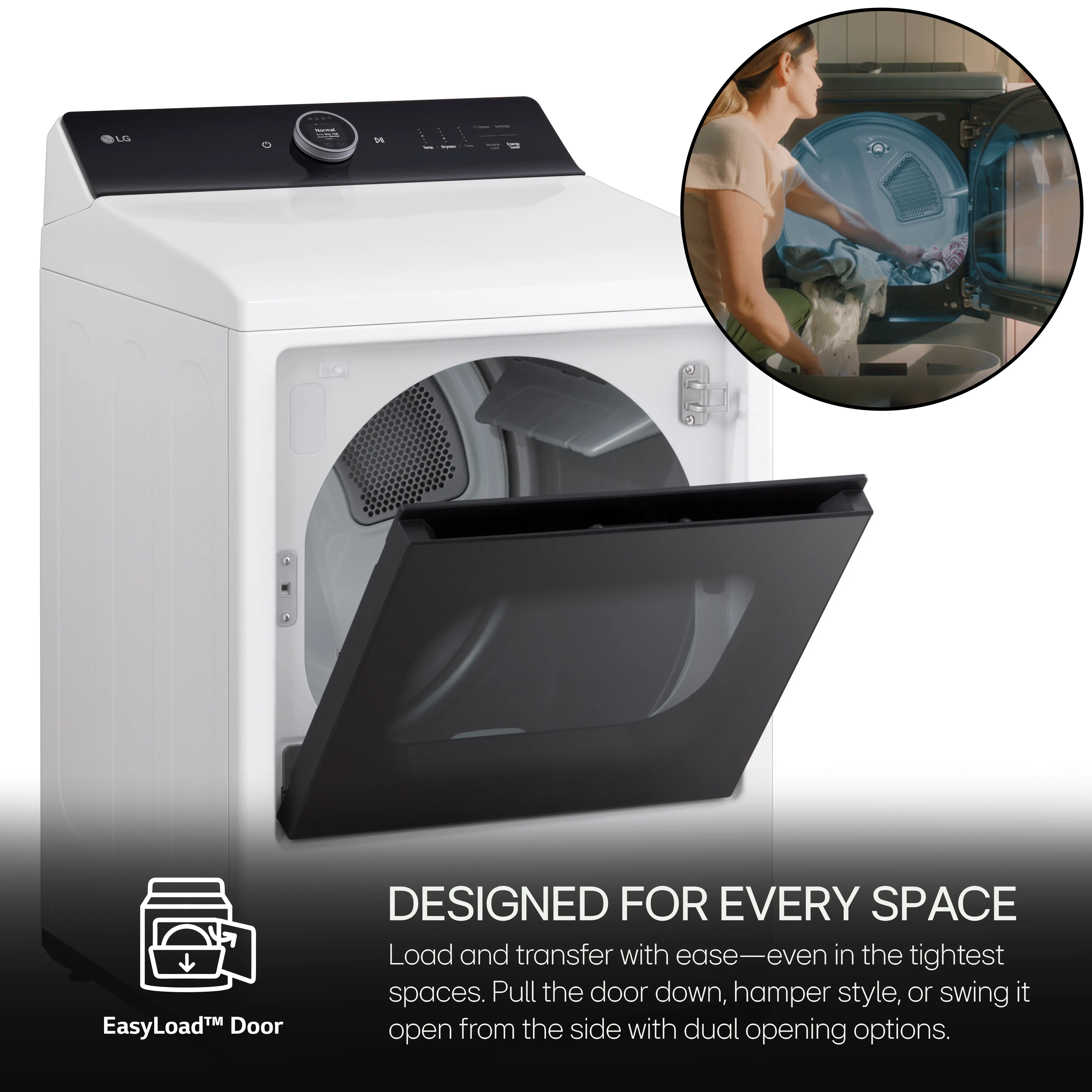 DLEX8600WE LG 7.3 Cu Ft Electric Smart Dryer - White-5