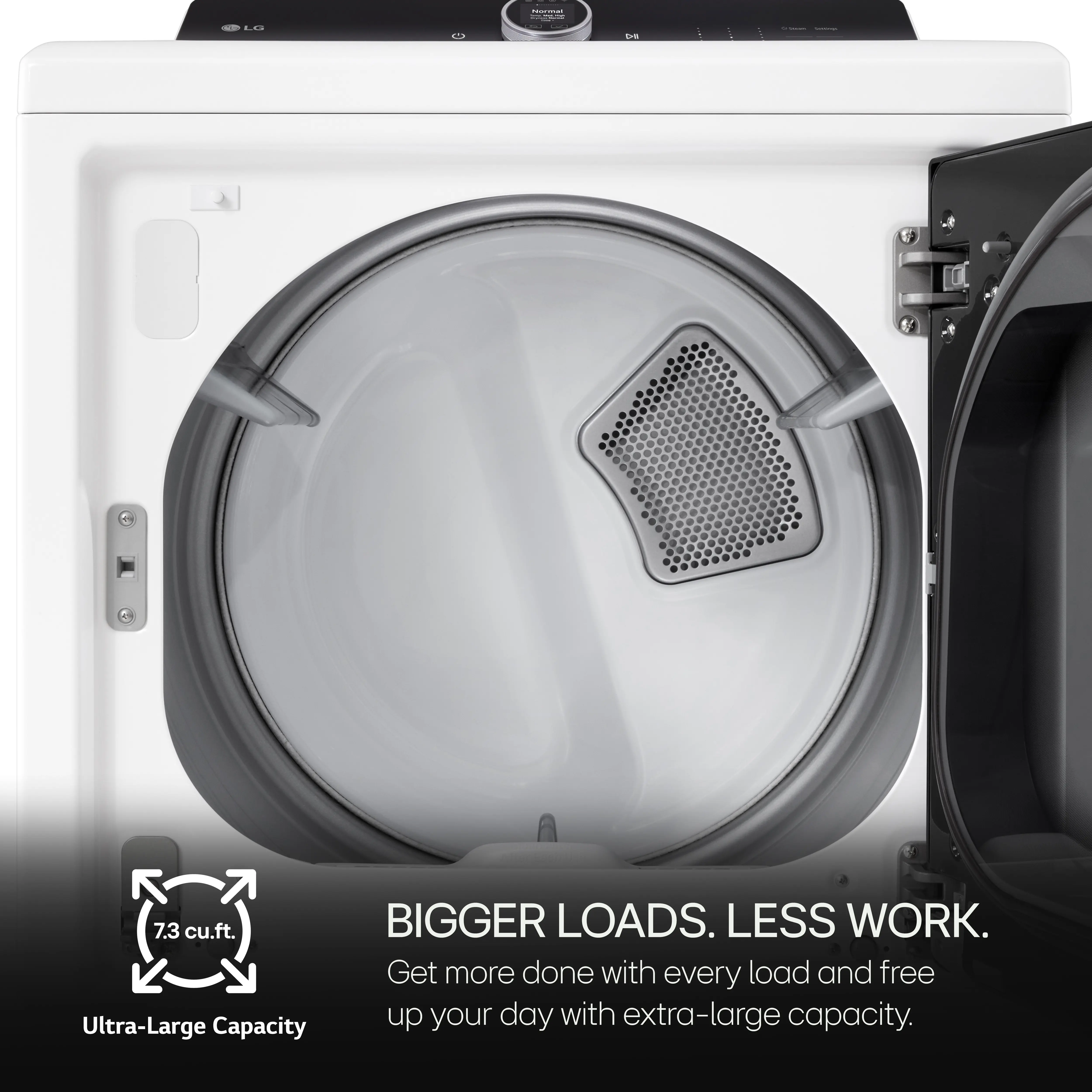 DLEX8600WE LG 7.3 Cu Ft Electric Smart Dryer - White-6