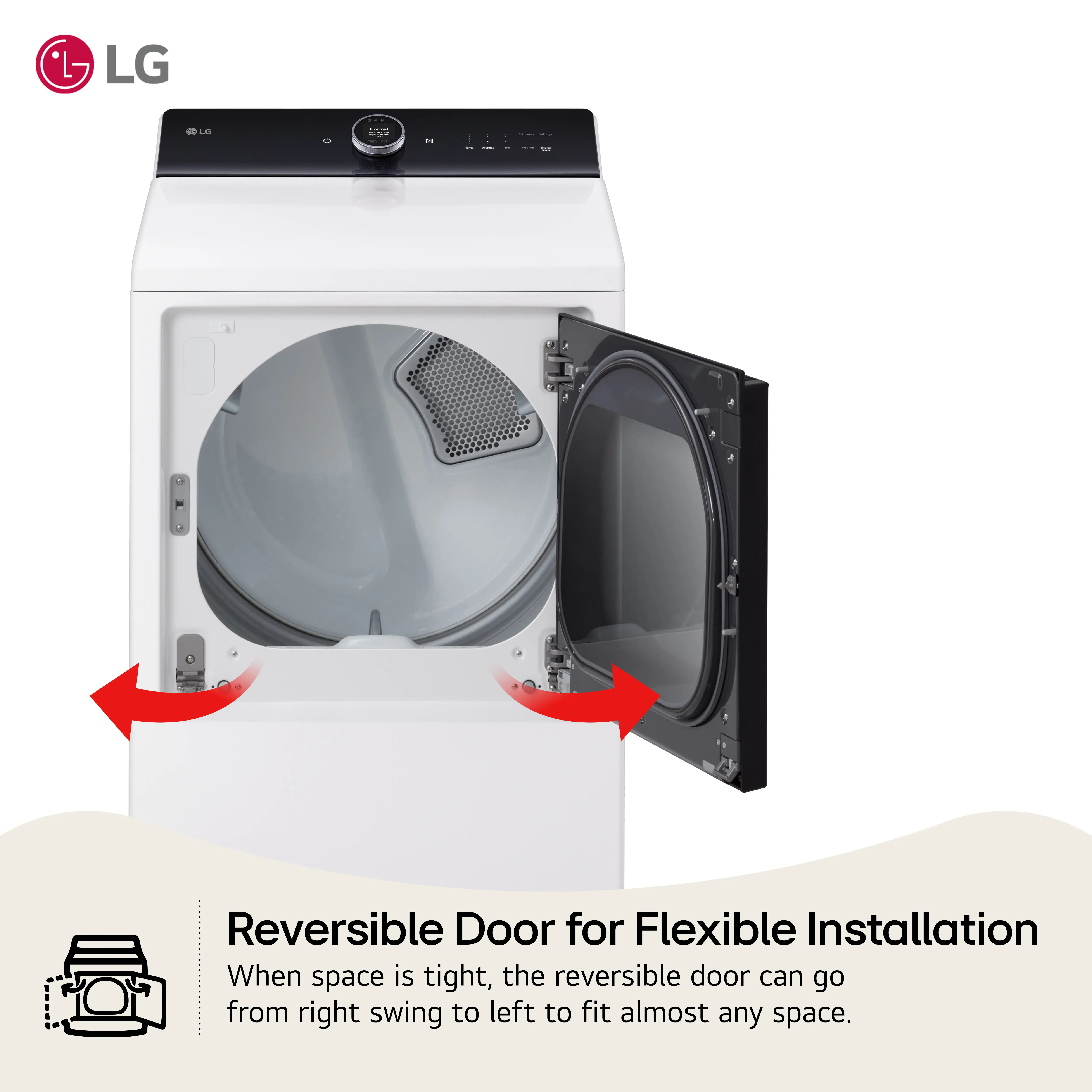 DLEX8600WE LG 7.3 Cu Ft Electric Smart Dryer - White-7