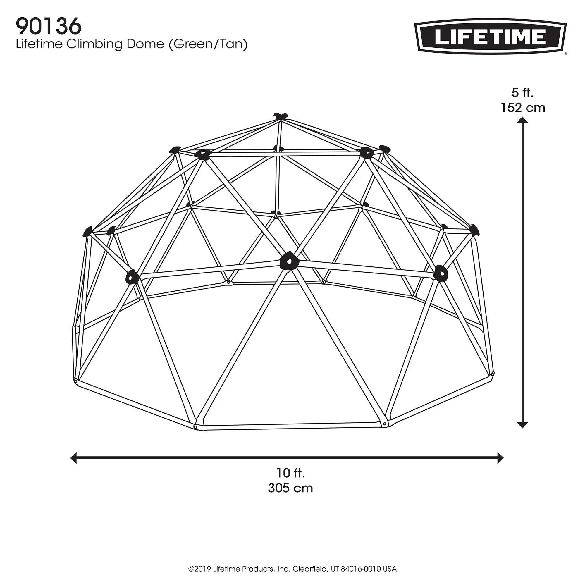 90136 Lifetime Green Climbing Dome-9