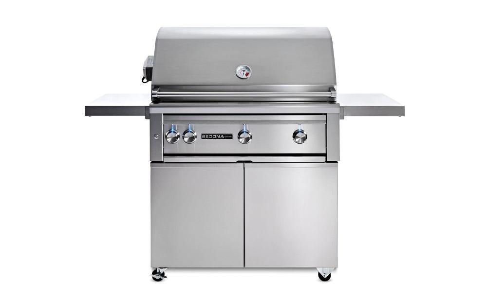 Lynx 36" Sedona Liquid Propane Freestanding Grill and Cart with Rotisserie ProSear Infrared Burner and Two Stainless Steel Burners
