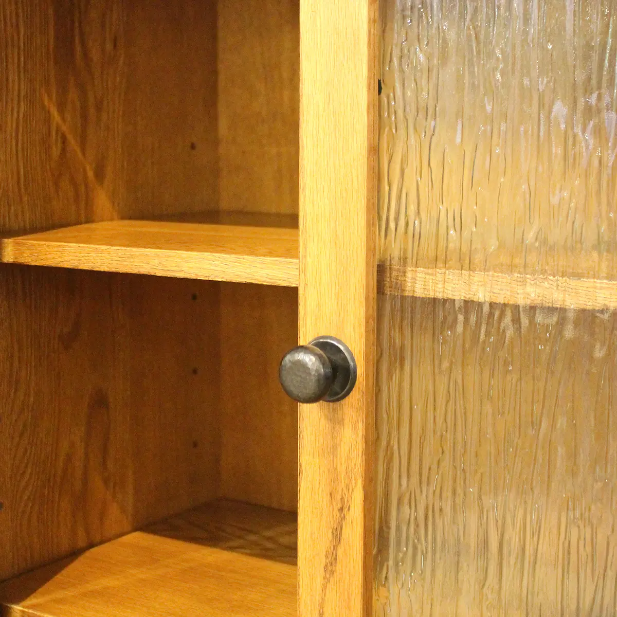 Sedona Rustic Oak Bookcase with Slate Inlays-4
