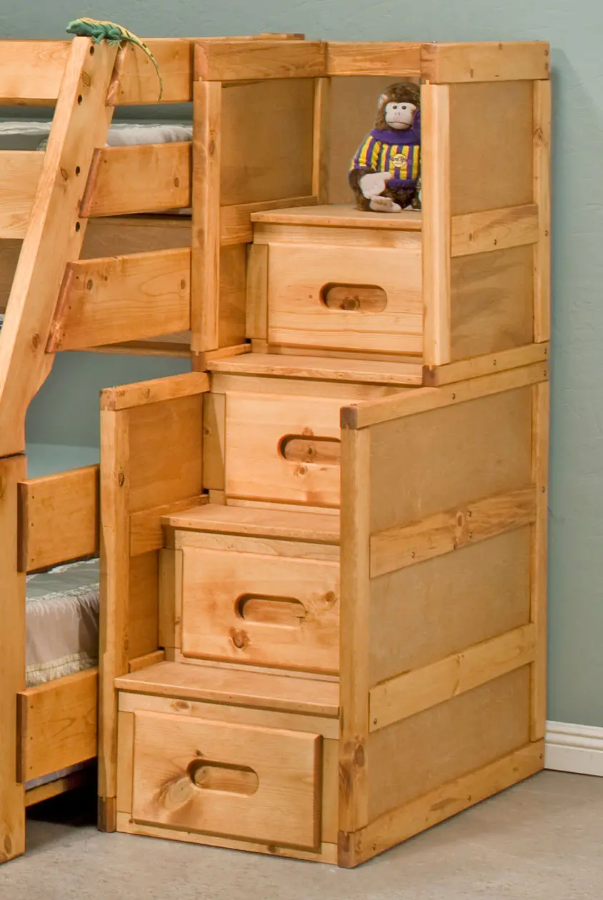 Palomino Cinnamon Rustic Stairway Chest-1