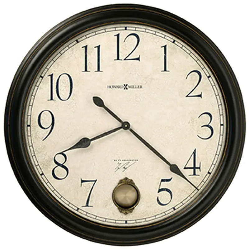 Glenwood Falls Black Satin Wall Clock