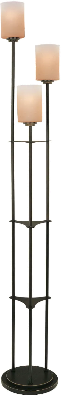Bronze Staggered 3 Light Floor Lamp