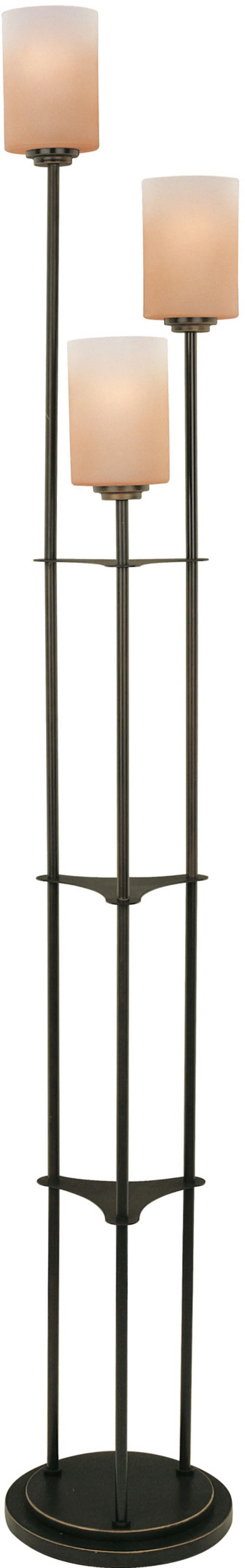 Bronze Staggered 3 Light Floor Lamp