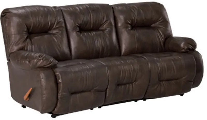 92 Inch Chocolate Leather Motion Sofa