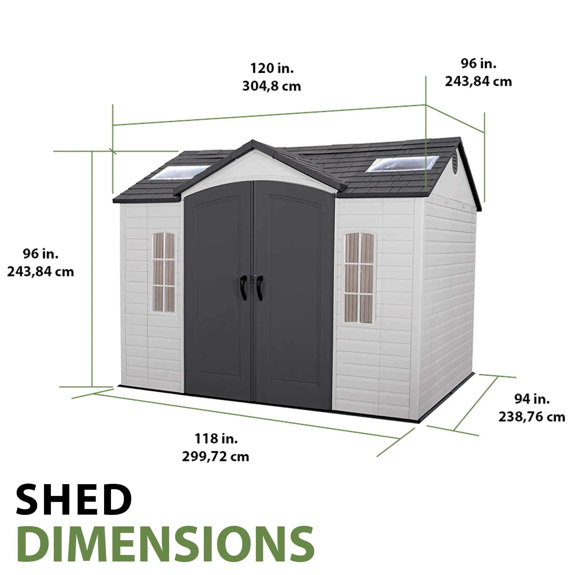 60005 Lifetime 10 ft. x 8 ft. Outdoor Storage Shed-10