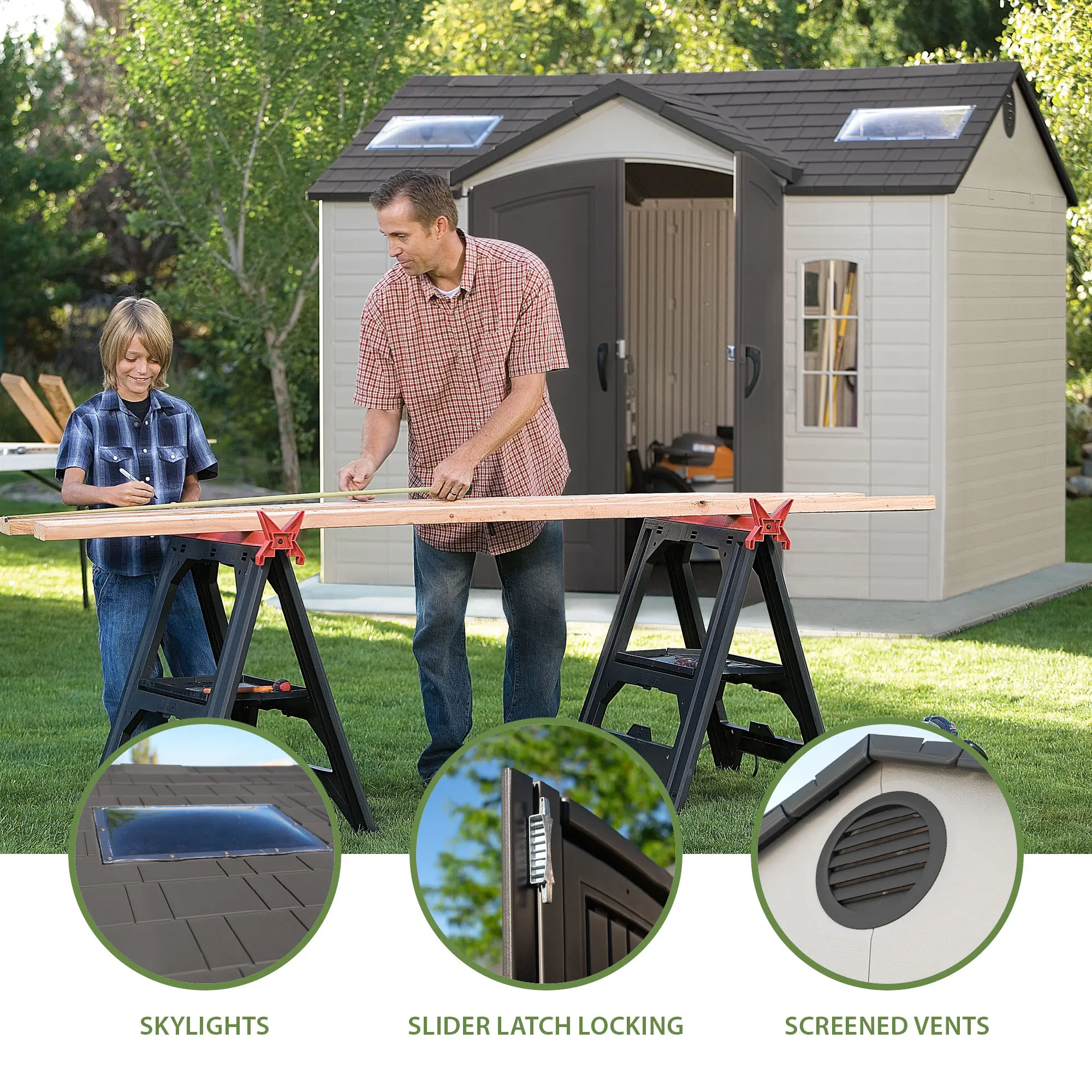 60005 Lifetime 10 ft. x 8 ft. Outdoor Storage Shed-4