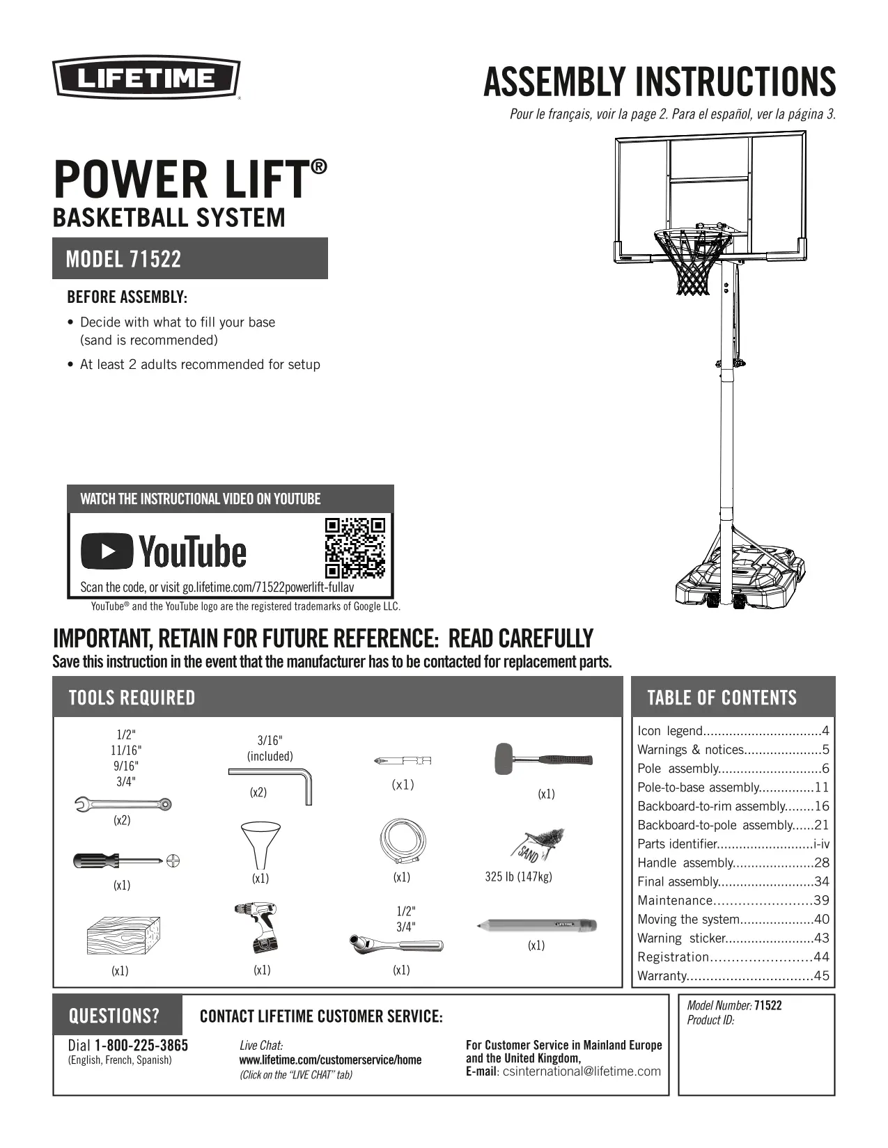 71522 Lifetime 54 Inch Portable Basketball Hoop-11