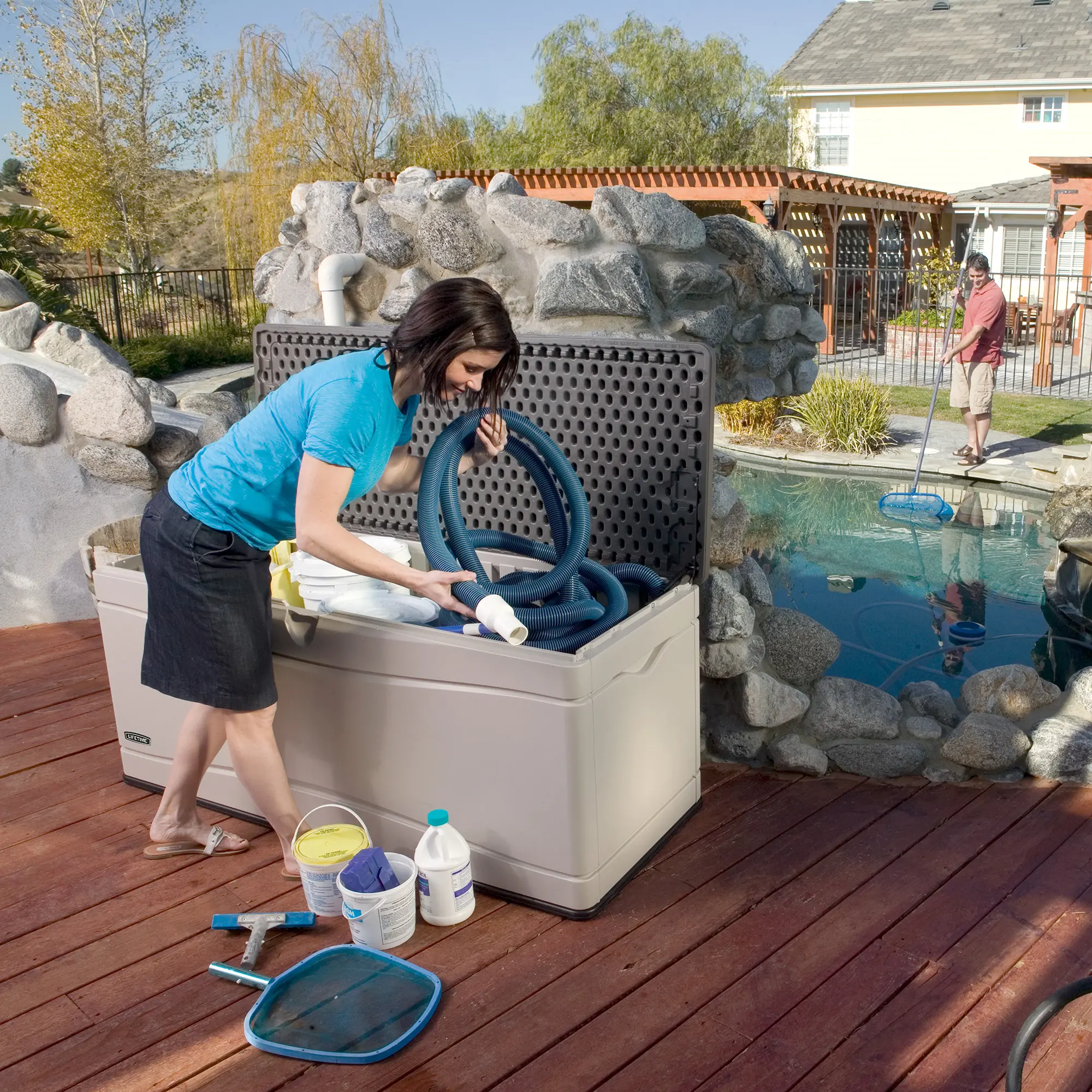 60012 Lifetime 130 Gallon Outdoor Storage Box-5