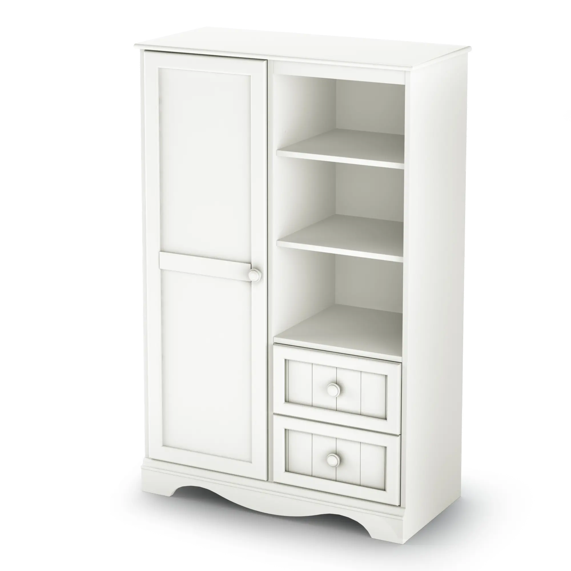 3580038 Savannah White Armoire with Drawers-2