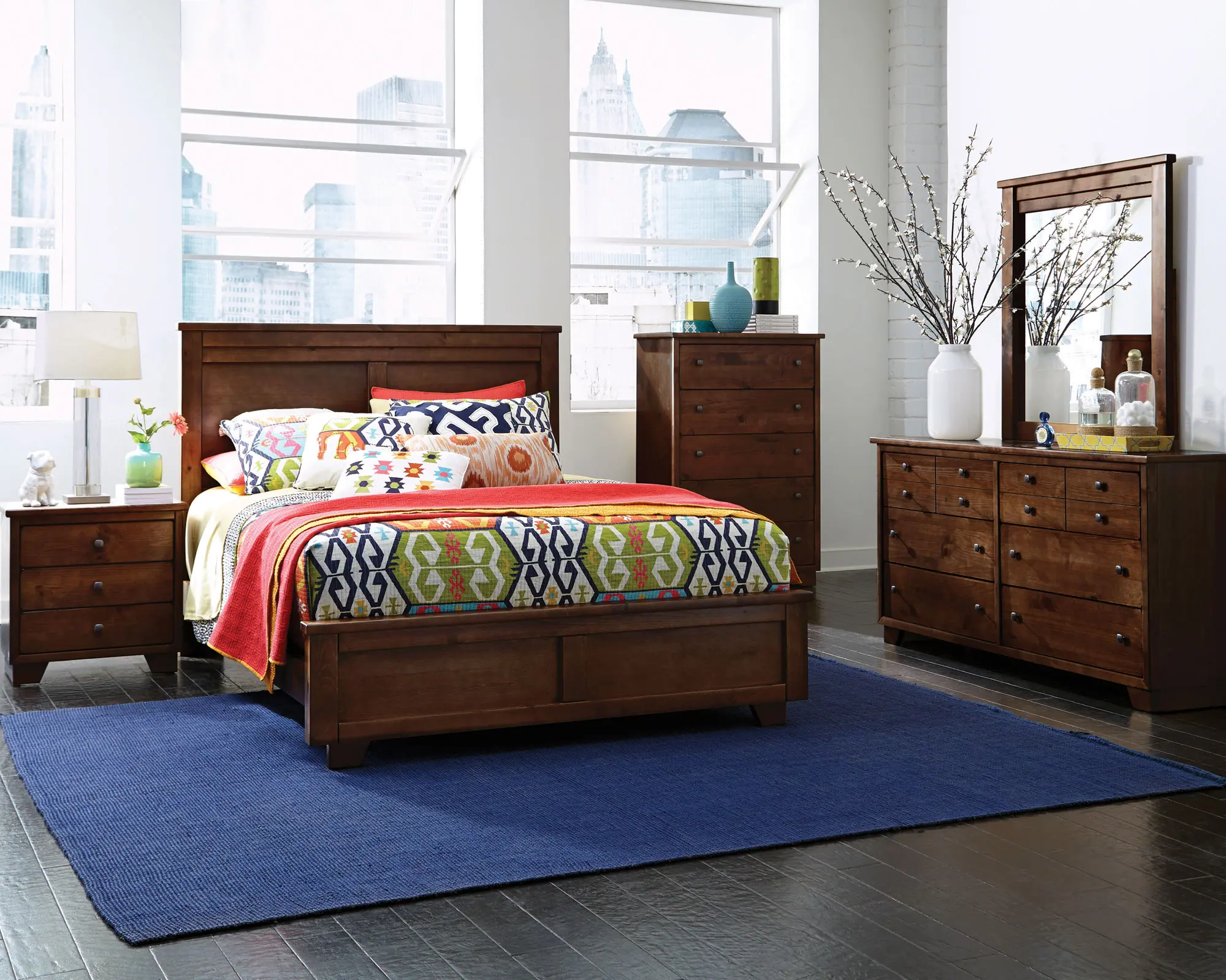 Diego Espresso Brown 4 Piece Queen Bedroom Set-1