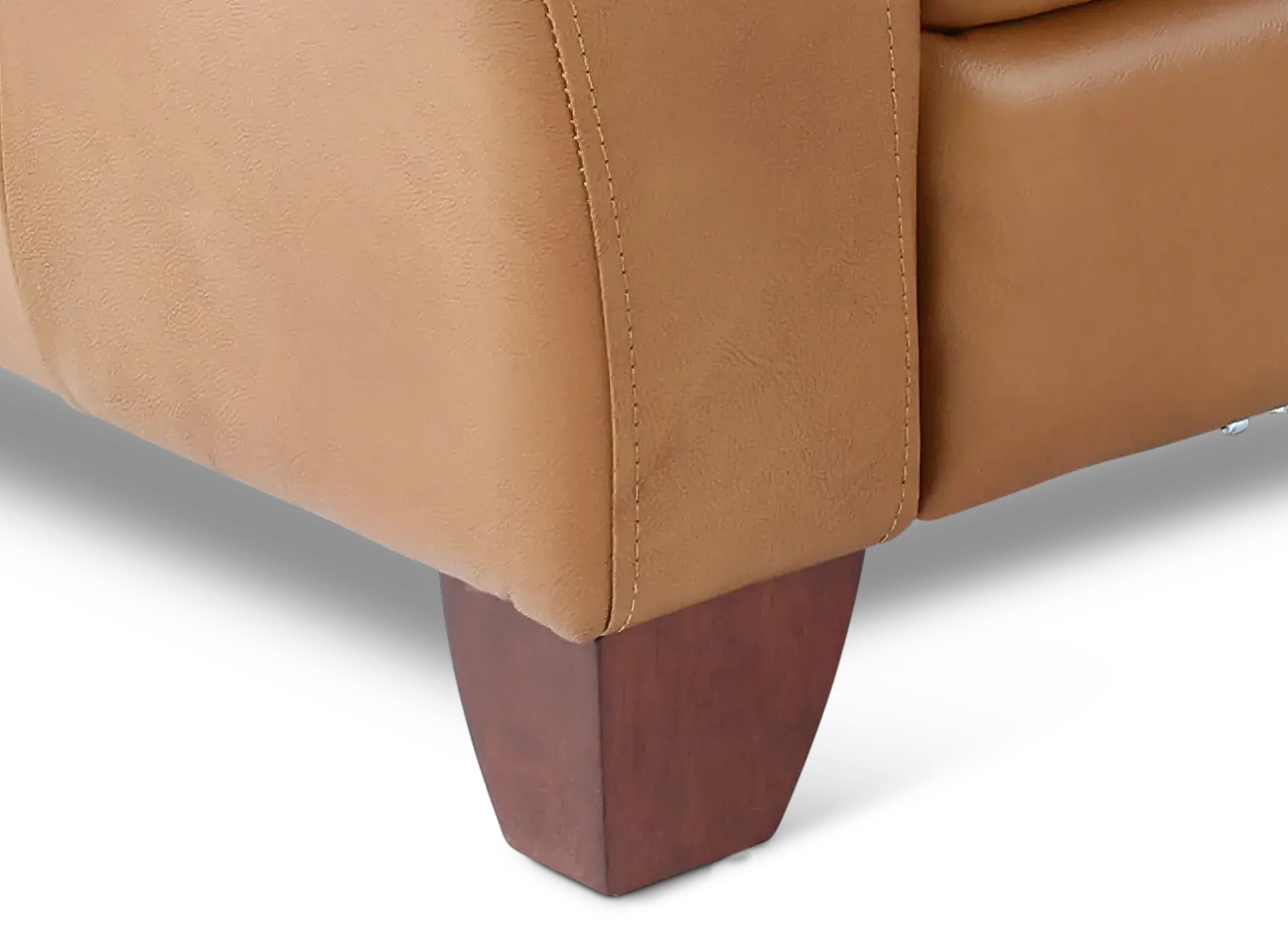 Sierra Camel Brown Leather 3-Piece Sectional-4